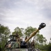 1-201st Field Artillery Regiment operates M109A6 Paladin howitzers during Northern Strike 21