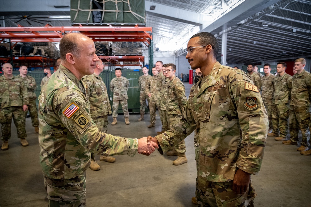 TRANSCOM Commander visits Task Force 74 Airmen