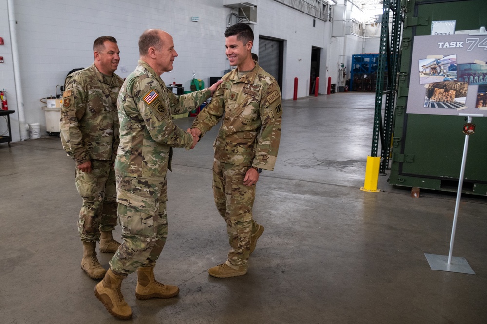 TRANSCOM Commander visits Task Force 74 Airmen