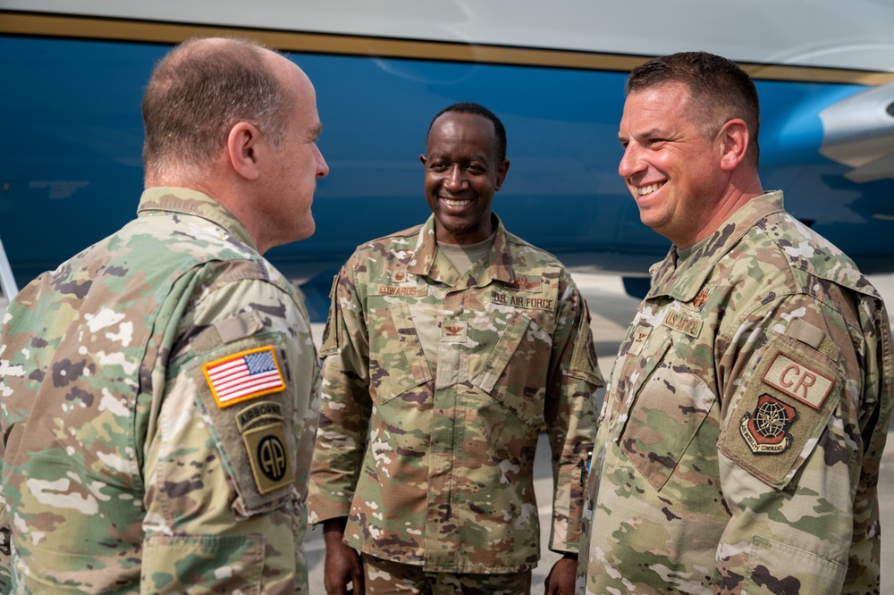 TRANSCOM Commander visits Task Force 74 Airmen