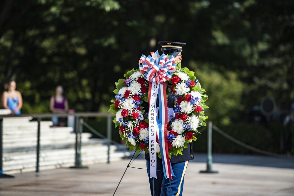 U.S. Marshals Service Director Donald W. Washington Participates in a Public Wreath-Laying Ceremony at the Tomb of the Unknown Soldier