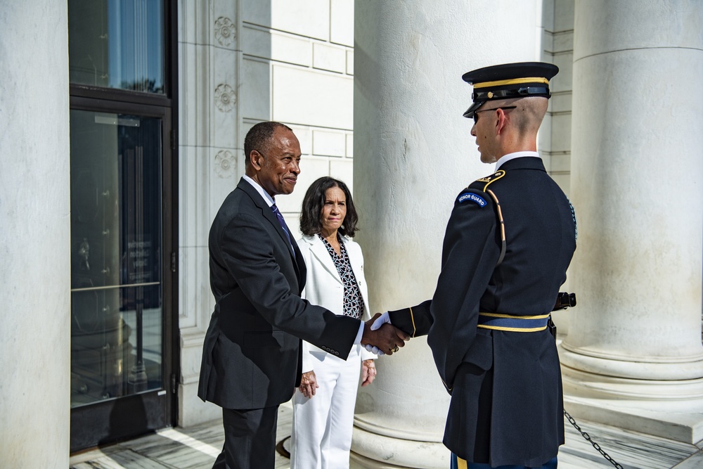 U.S. Marshals Service Director Donald W. Washington Participates in a Public Wreath-Laying Ceremony at the Tomb of the Unknown Soldier