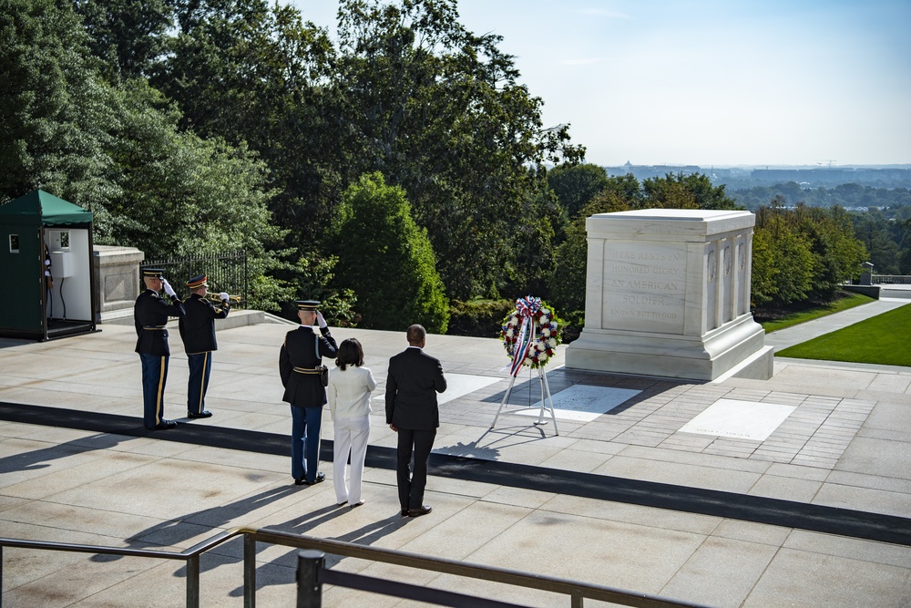 U.S. Marshals Service Director Donald W. Washington Participates in a Public Wreath-Laying Ceremony at the Tomb of the Unknown Soldier