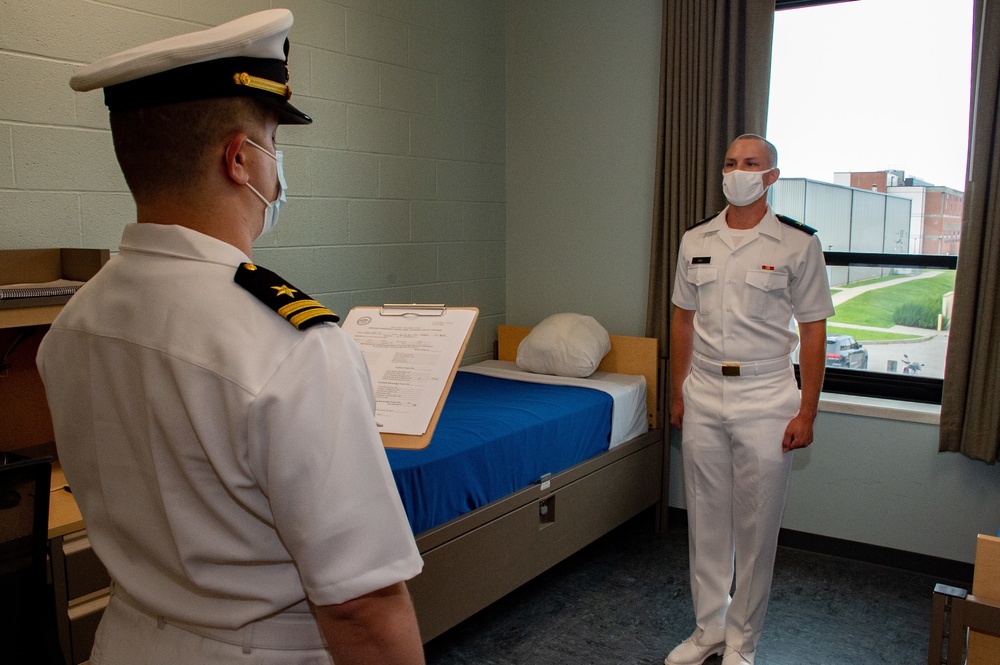 20811-N-JY604-0149 NEWPORT, R.I (Aug. 11, 2021)  OCS Eighth-Week Officer Personnel Inspection