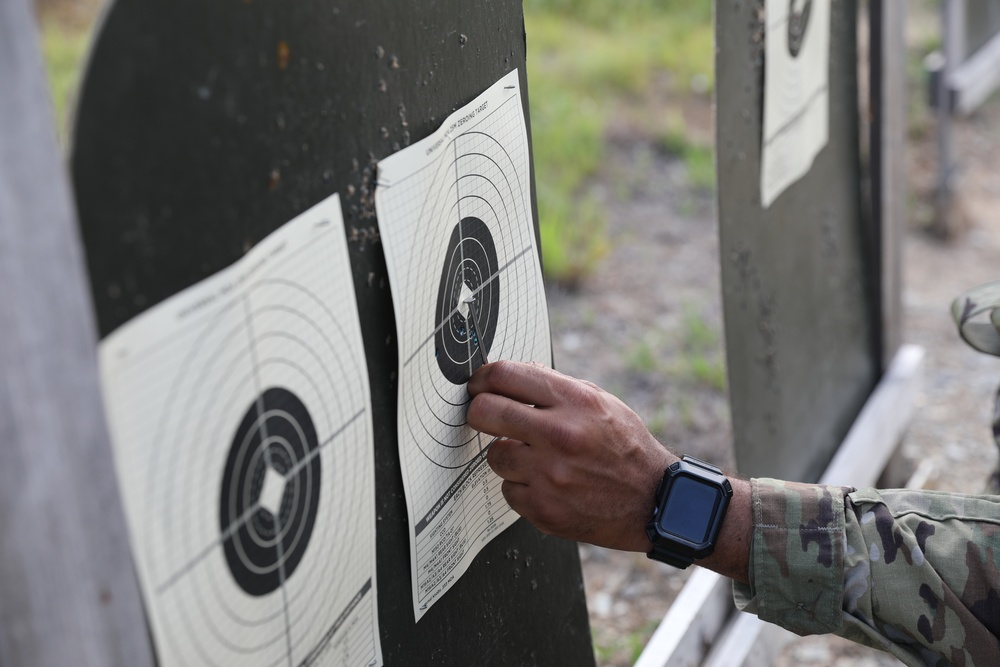 Army Reserve Soldiers conduct rifle marksmanship qualification at Fort Knox