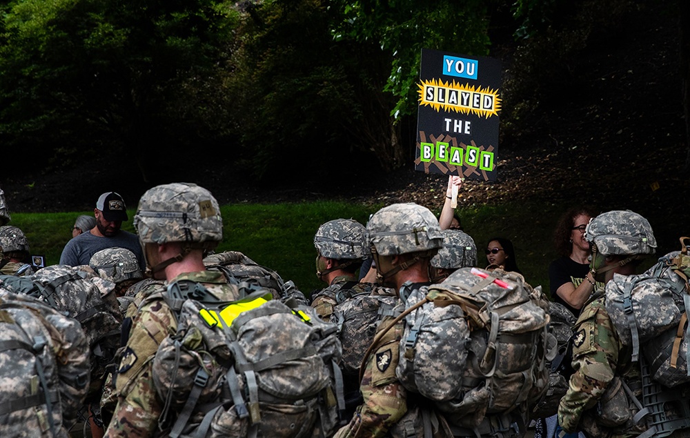 New cadets Slay the Beast, receive cheer, praise during March Back