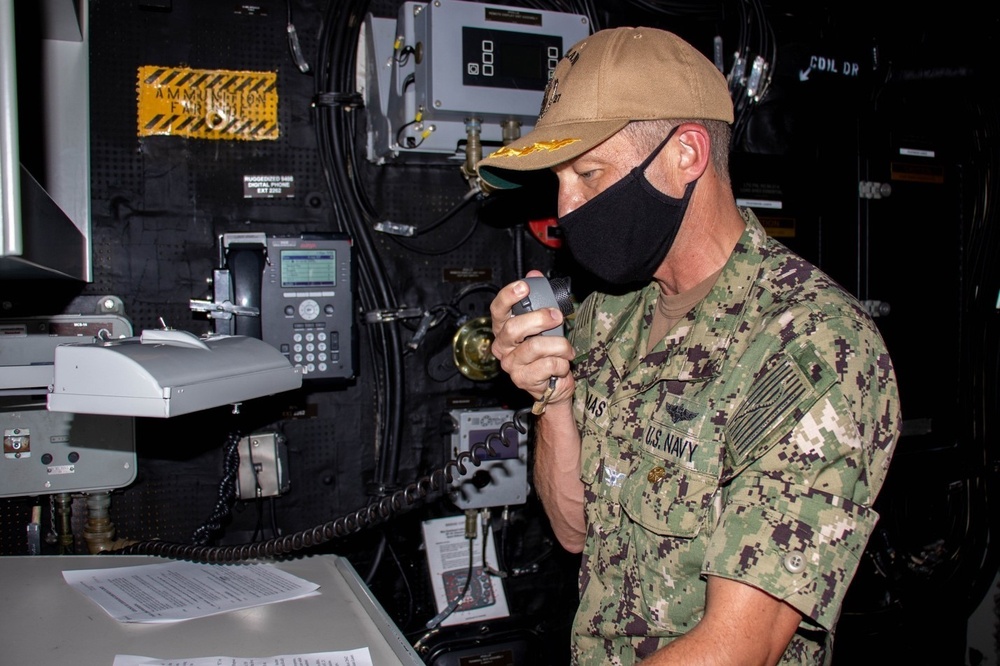 USS Portland Holds Change of Command