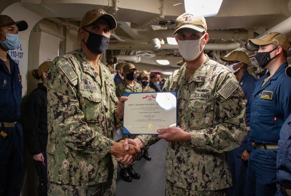 USS Portland Holds Change of Command