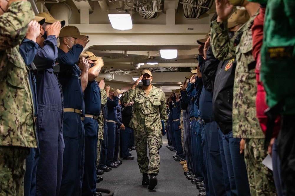 USS Portland Holds Change of Command