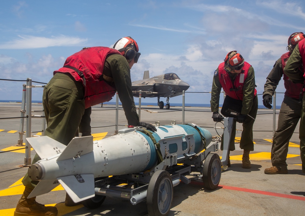 First Ordnance Hot Rearmament Aboard HMS Queen Elizabeth