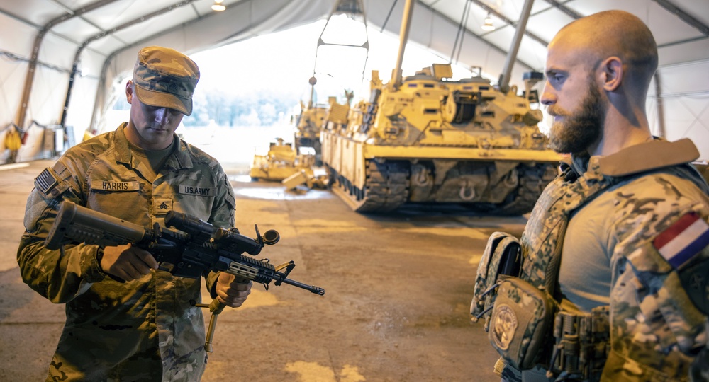 Multinational static display with 3rd Battalion, 66th Armored Regiment