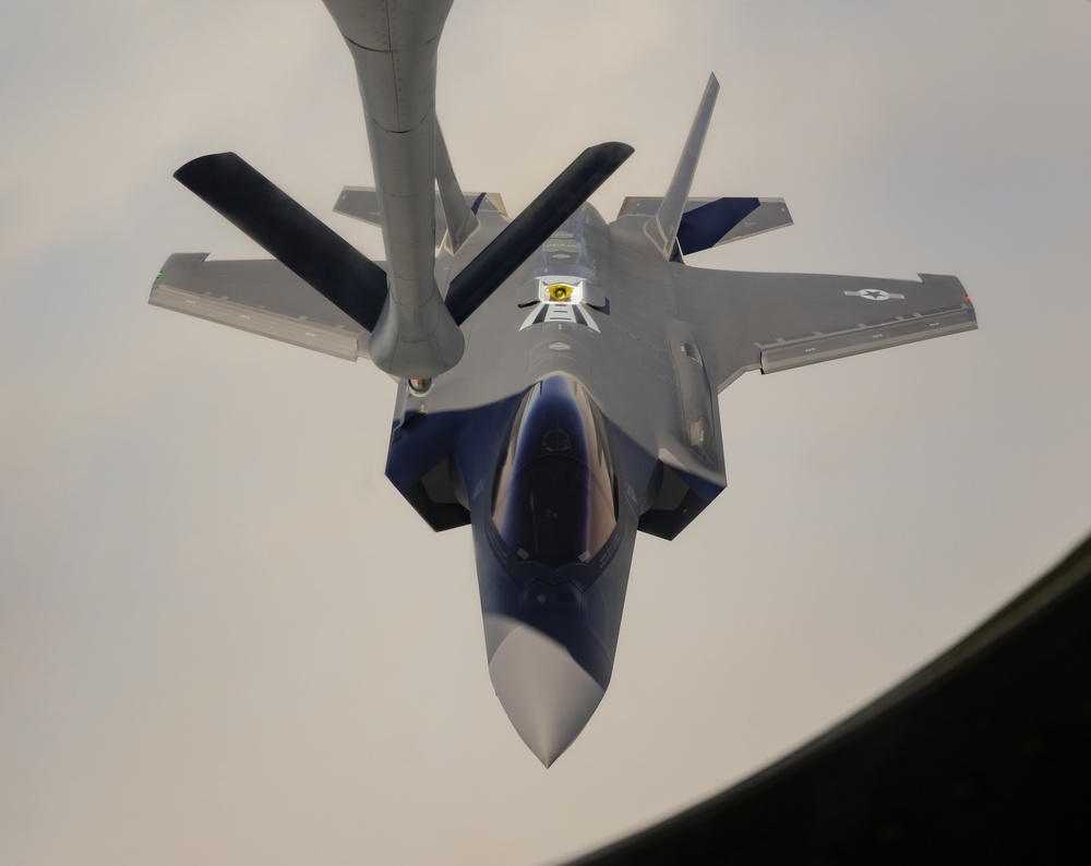 The 350th ARS refuel Red Flag 21-3 at NAFB
