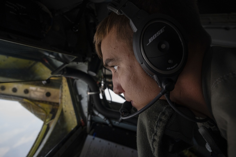 The 350th ARS refuel Red Flag 21-3 at NAFB