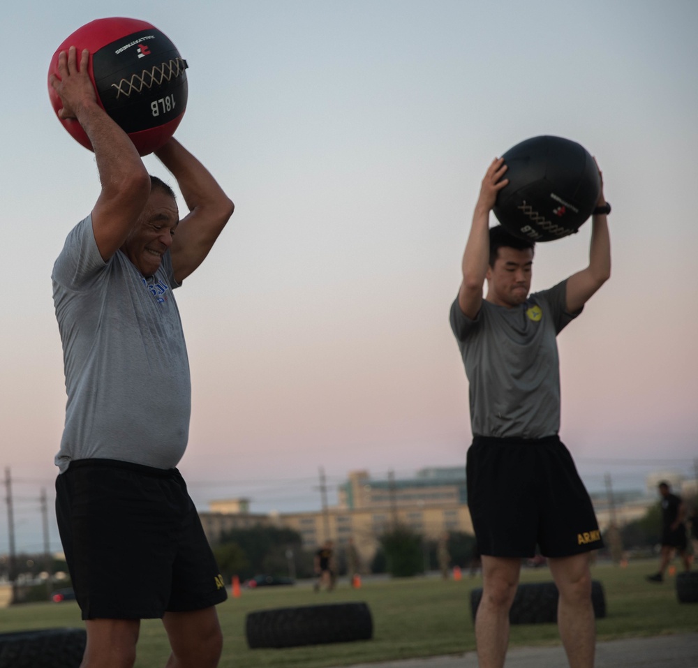 Gen. Garrett leads Physical Training