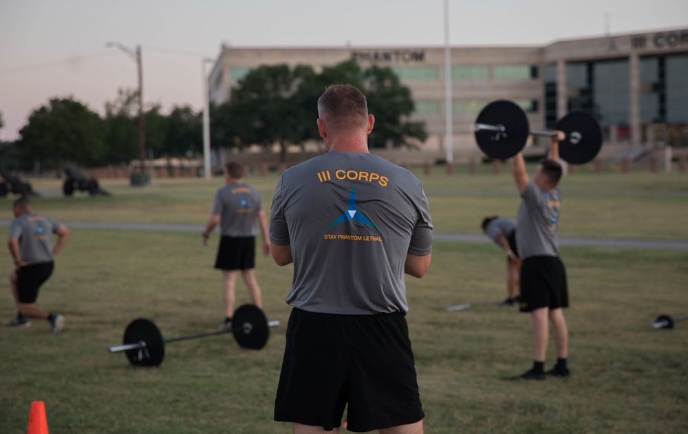 Gen. Garrett leads Physical Training