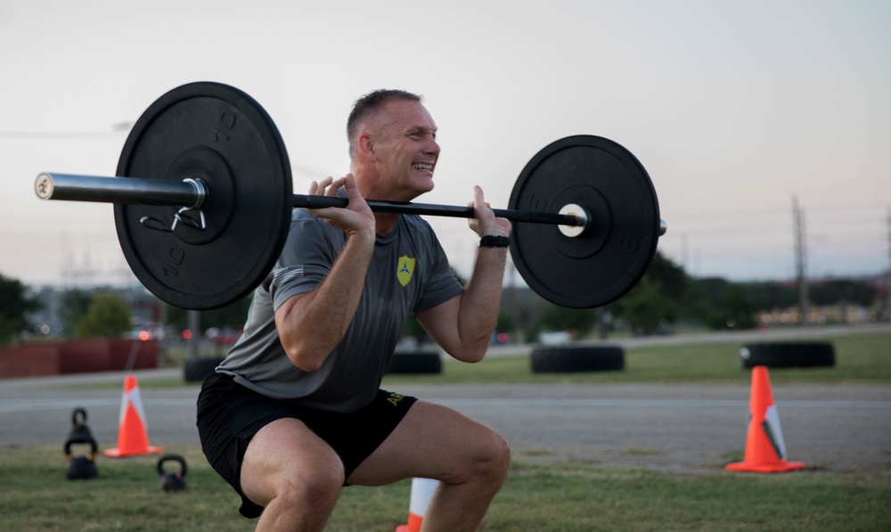 Maj. Gen. Garrett leads Physical Training