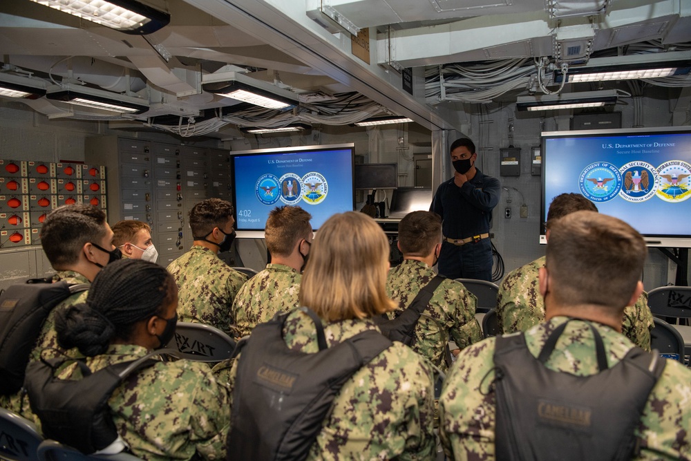 NROTC Midshipmen Visit USS Theodore Roosevelt During Sea Trials 2021