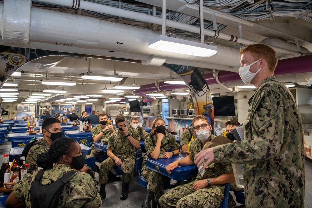 NROTC Midshipmen Visit USS Theodore Roosevelt During Sea Trials 2021