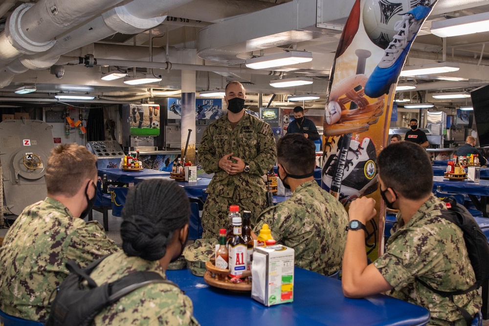 NROTC Midshipmen Visit USS Theodore Roosevelt During Sea Trials 2021