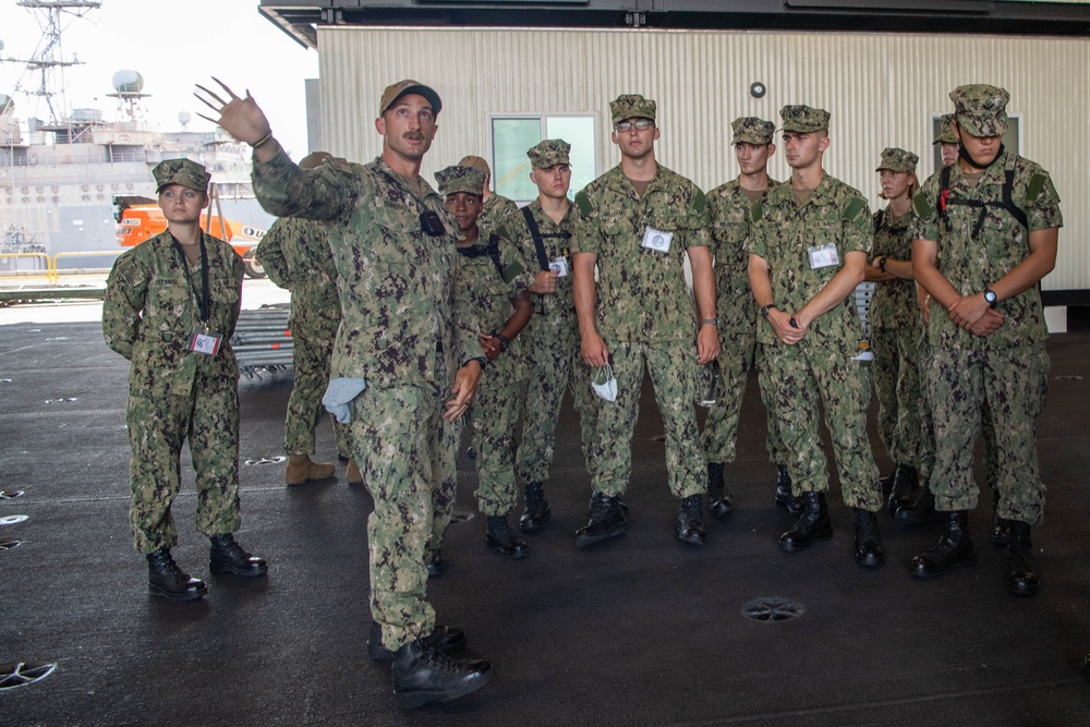 NROTC Midshipmen Visit USS Theodore Roosevelt During Sea Trials 2021