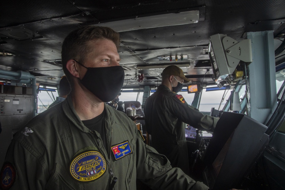 USS Harry S. Truman (CVN 75) transits the Atlantic Ocean.
