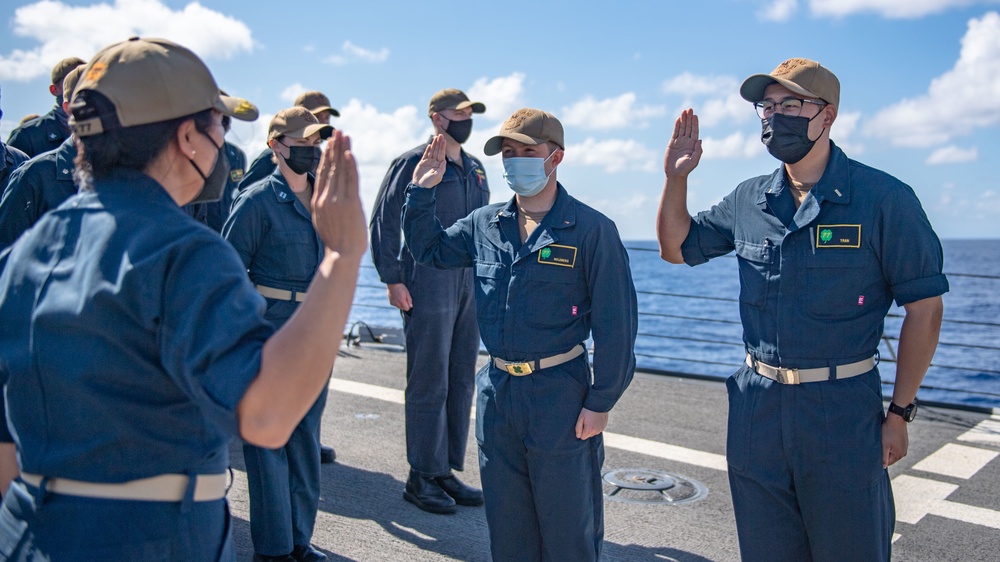 USS O'Kane (DDG 77) Conducts Promotion Ceremony