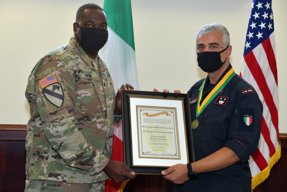 Award Ceremony, South European Task Force, Italian Army Carabinieri