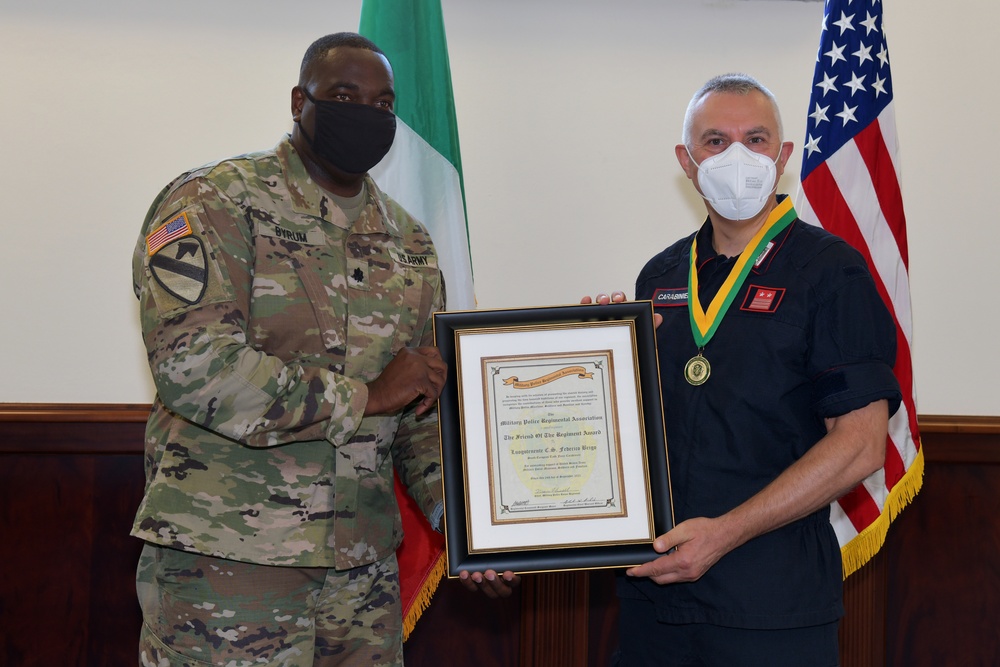 Award Ceremony, South European Task Force, Italian Army Carabinieri