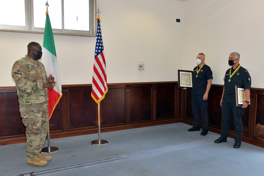 Award Ceremony, South European Task Force, Italian Army Carabinieri