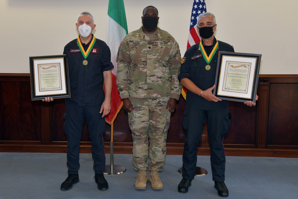 Award Ceremony, South European Task Force, Italian Army Carabinieri