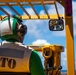 USS Carl Vinson (CVN 70) Sailor operates forklift