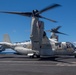 USS Carl Vinson (CVN 70) Ospey taxis flight deck