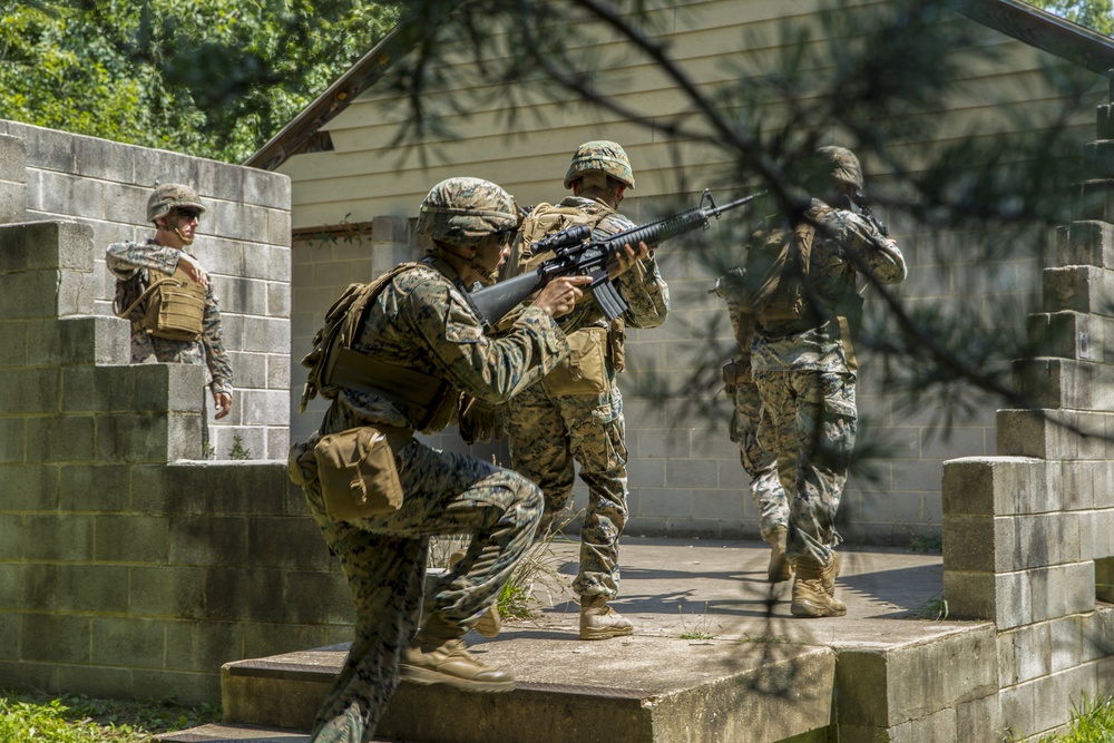 Alpha Company Marines conduct MOUT training