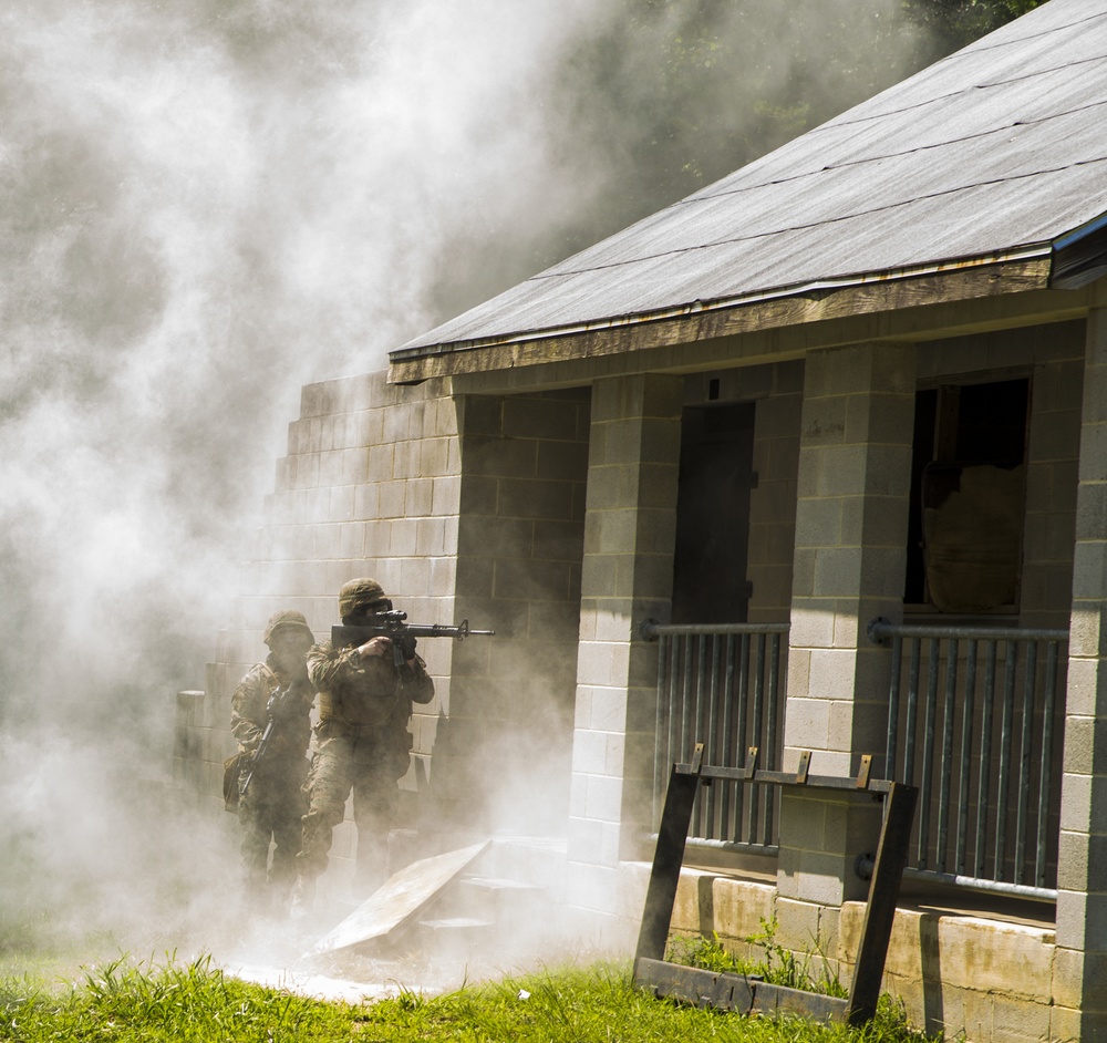 Alpha Company Marines conduct MOUT training