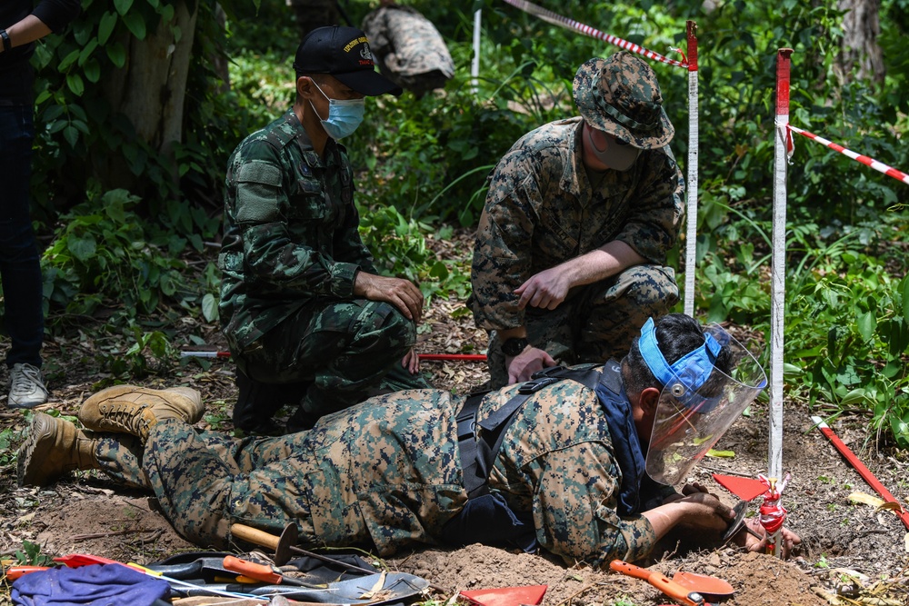 Cobra Gold 21: U.S., Royal Thai Armed Forces conduct landmine disposal exercise