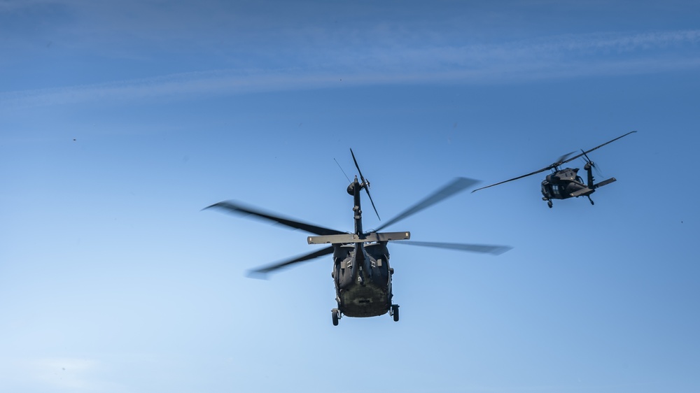 UH-60 Black Hawk helicopters supports Northern Strike 21