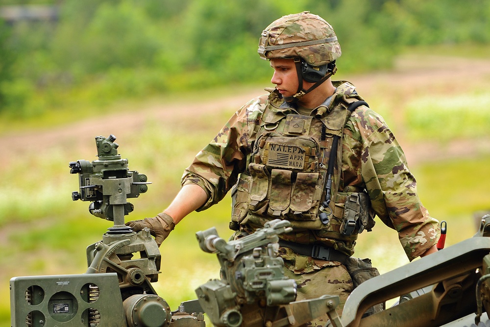 The 119th Field Artillery Regiment, Michigan Army National Guard Fires The M777 Howitzer