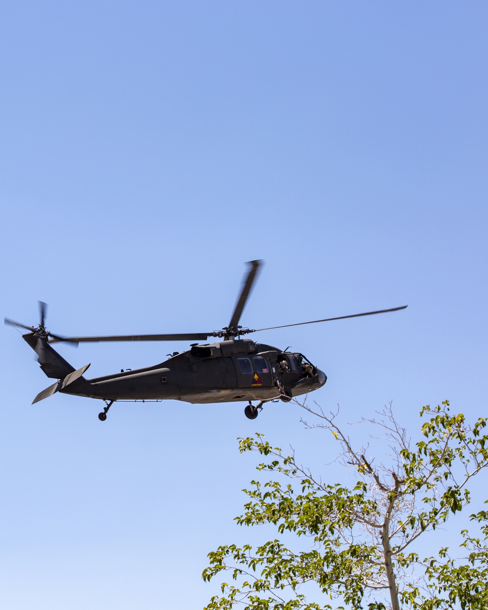 Blackhawk helicopter lands aboard MCLB Barstow