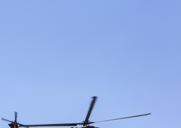 Blackhawk helicopter lands aboard MCLB Barstow