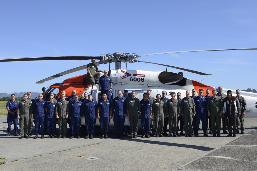 Rear Adm. Melvin Bouboulis visits Air Station Astoria