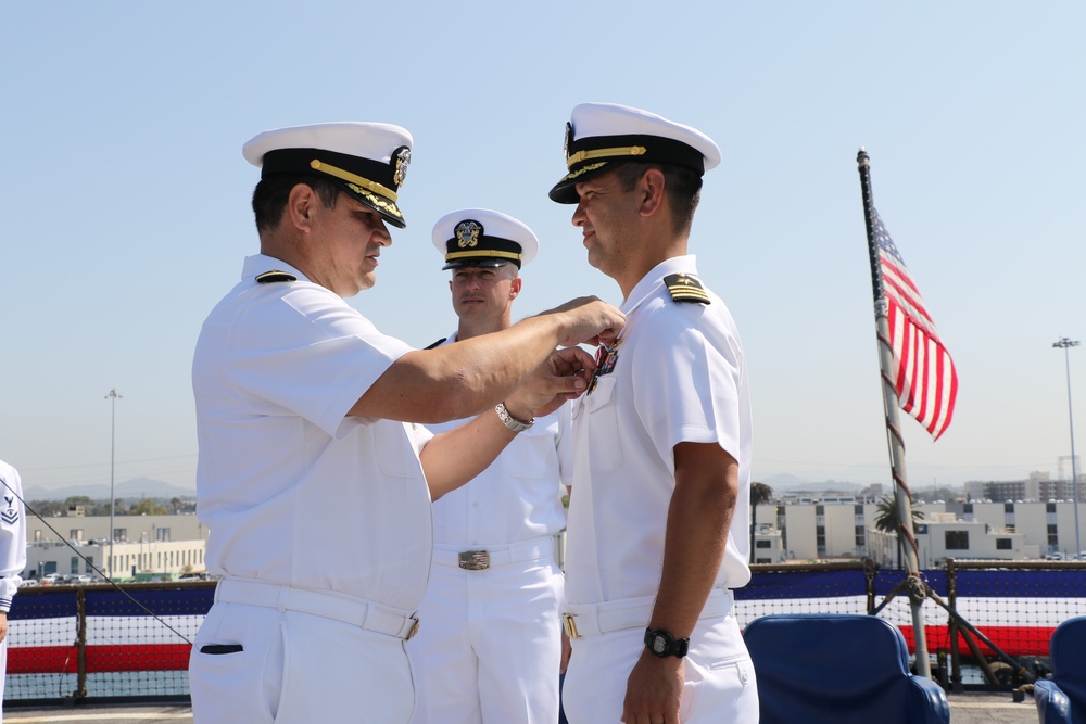 USS Harpers Ferry Holds Change of Command Ceremony.