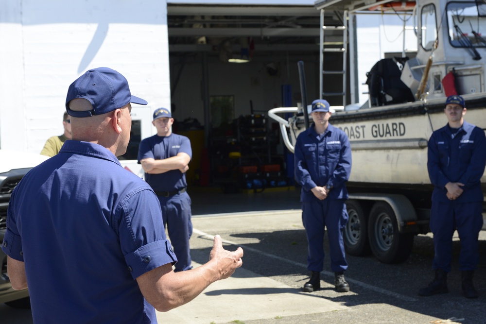 13th Coast Guard District Command visits Aids to Navigation Team Astoria