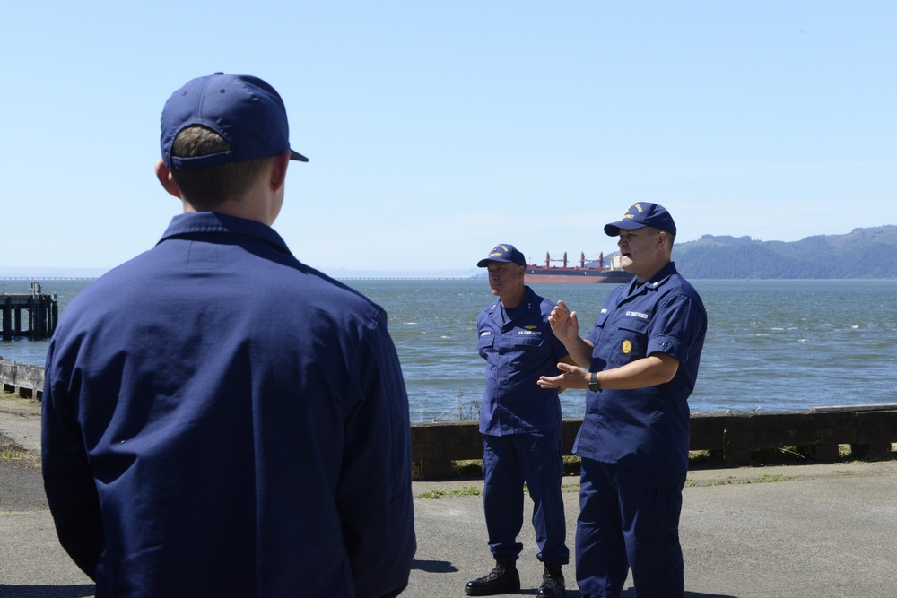 13th Coast Guard District Command visits Aids to Navigation Team Astoria