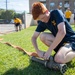 Sailors aboard the Nimitz-class aircraft carrier USS George Washington (CVN 73), Participate in the hose manning event of the DC Olympics