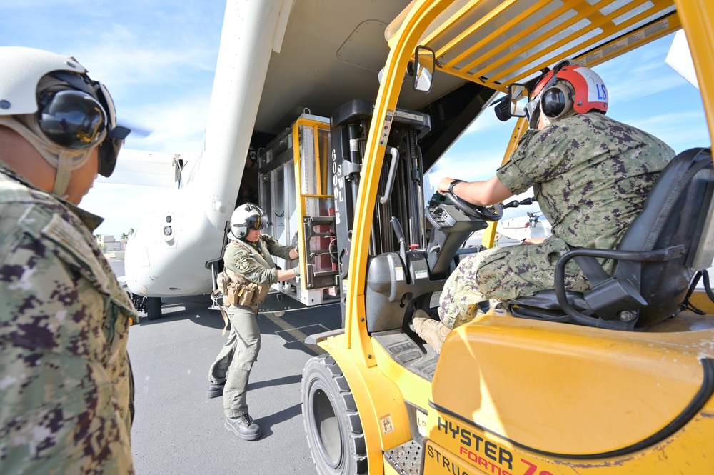 NAVSUP FLC Pearl Harbor Support COD Operations for Carl Vinson CSG