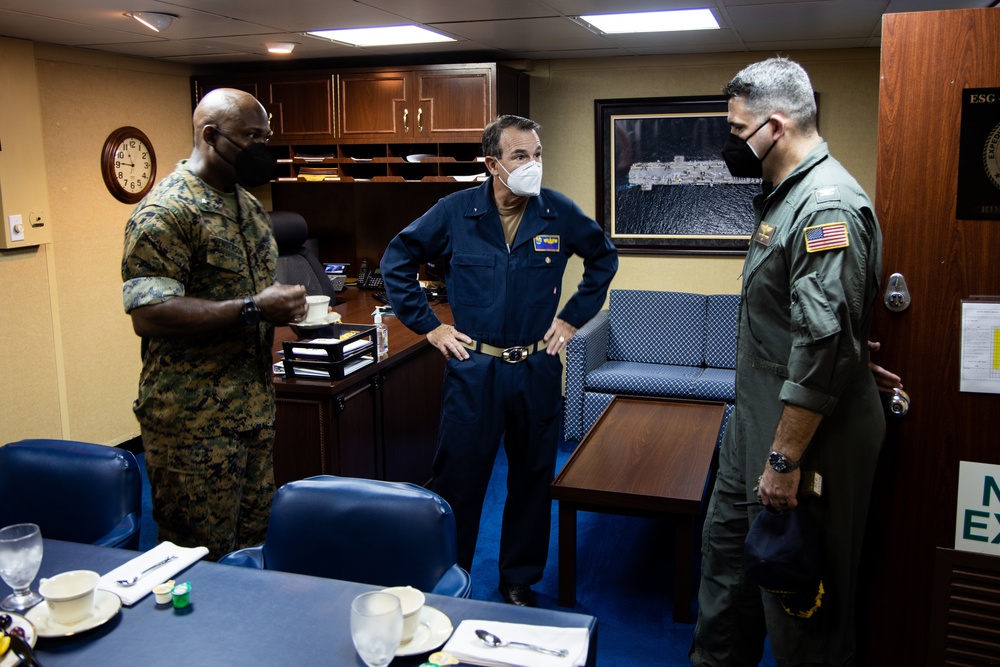 SECNAV conducts first fleet visit during LSE 21