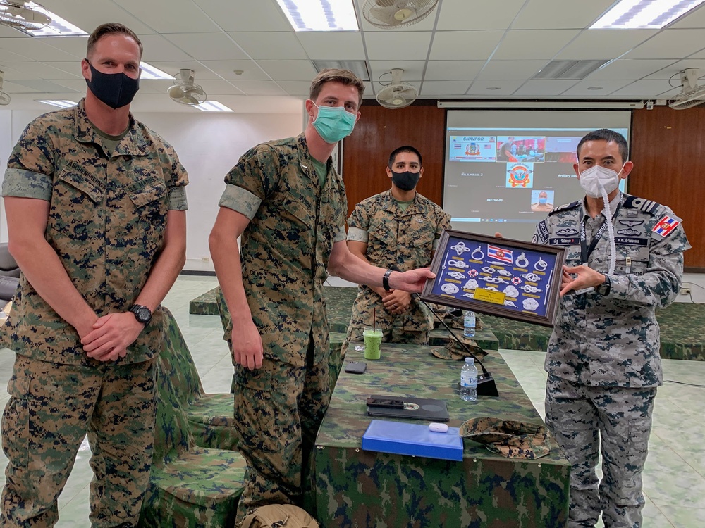Cobra Gold 21: U.S. Marines Receive Gift From Royal Thai Navy Commander