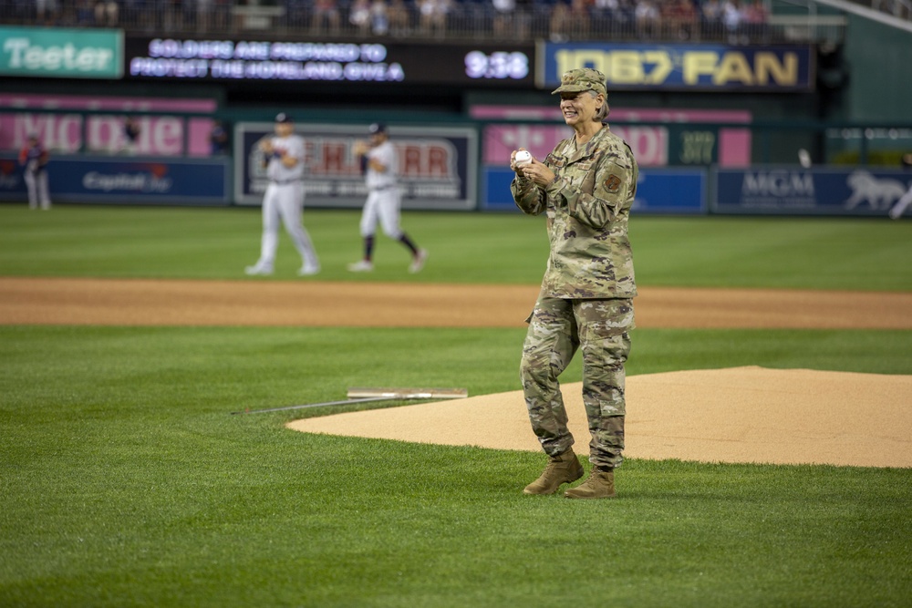 National Guard night at Washington Nationals Stadium