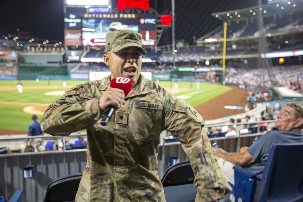 National Guard night at Washington Nationals Stadium