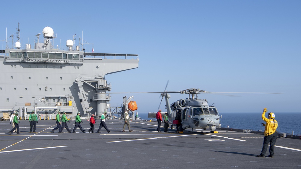 USS Miguel Keith Man conducts flight operations with HSC 23